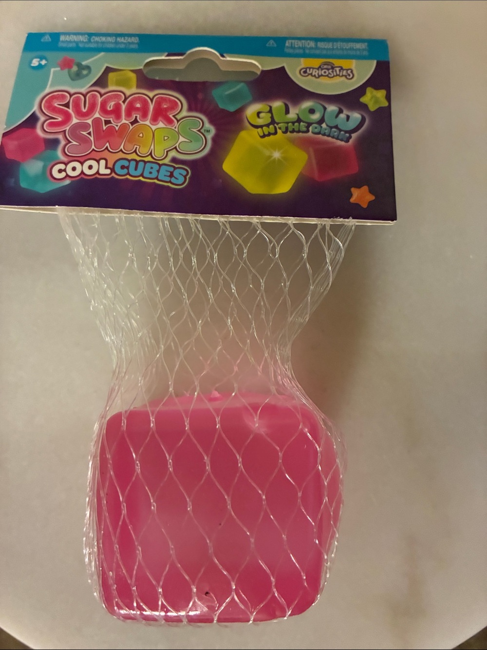 Sugar Swaps Cool Cubes Glow-in-the-Dark Pink Cube